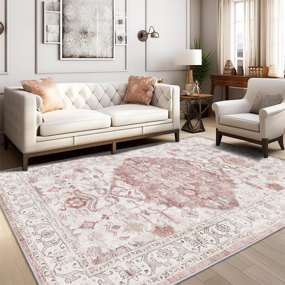 Vintage Washable and Folding Non Slip Super Soft Area Rug (2)