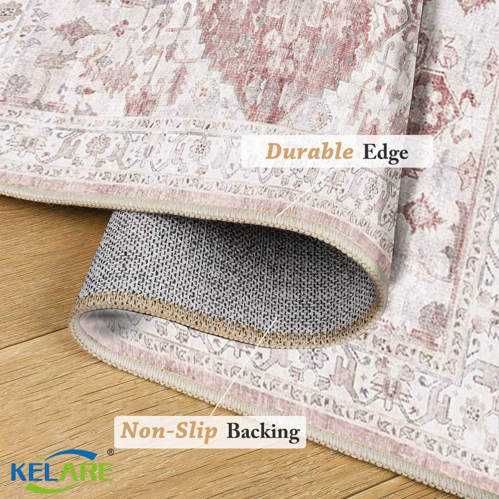 Vintage Washable and Folding Non Slip Super Soft Area Rug (3)