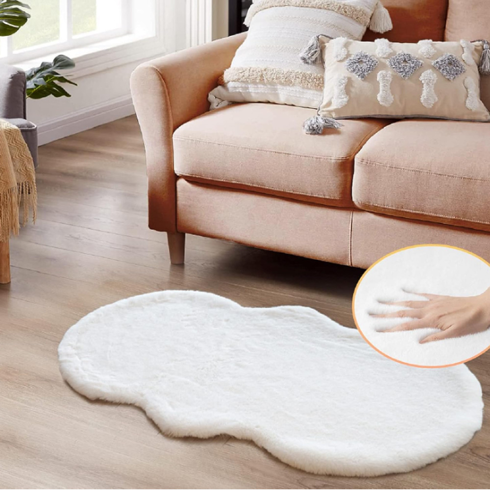Faux Rabbit Fur Carpets Super Soft Non-Slip Backing (4)