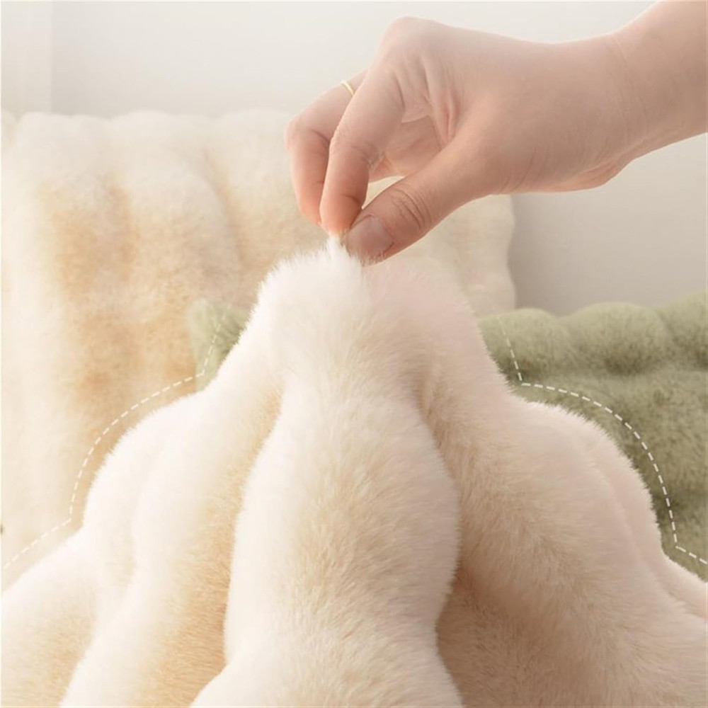 Bubble Faux Rabbit Fur Carpets Simplicity Solid Co04
