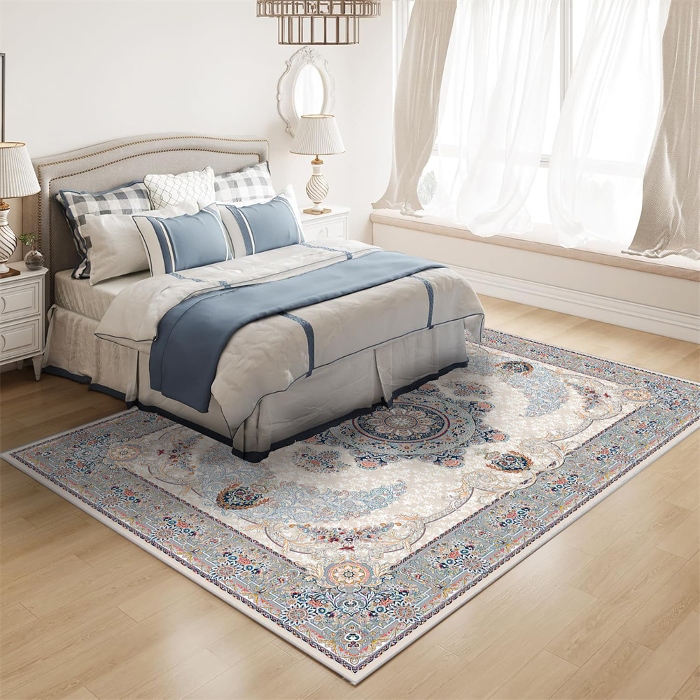 Washable Non-Slip Soft Chenille Print Carpet02