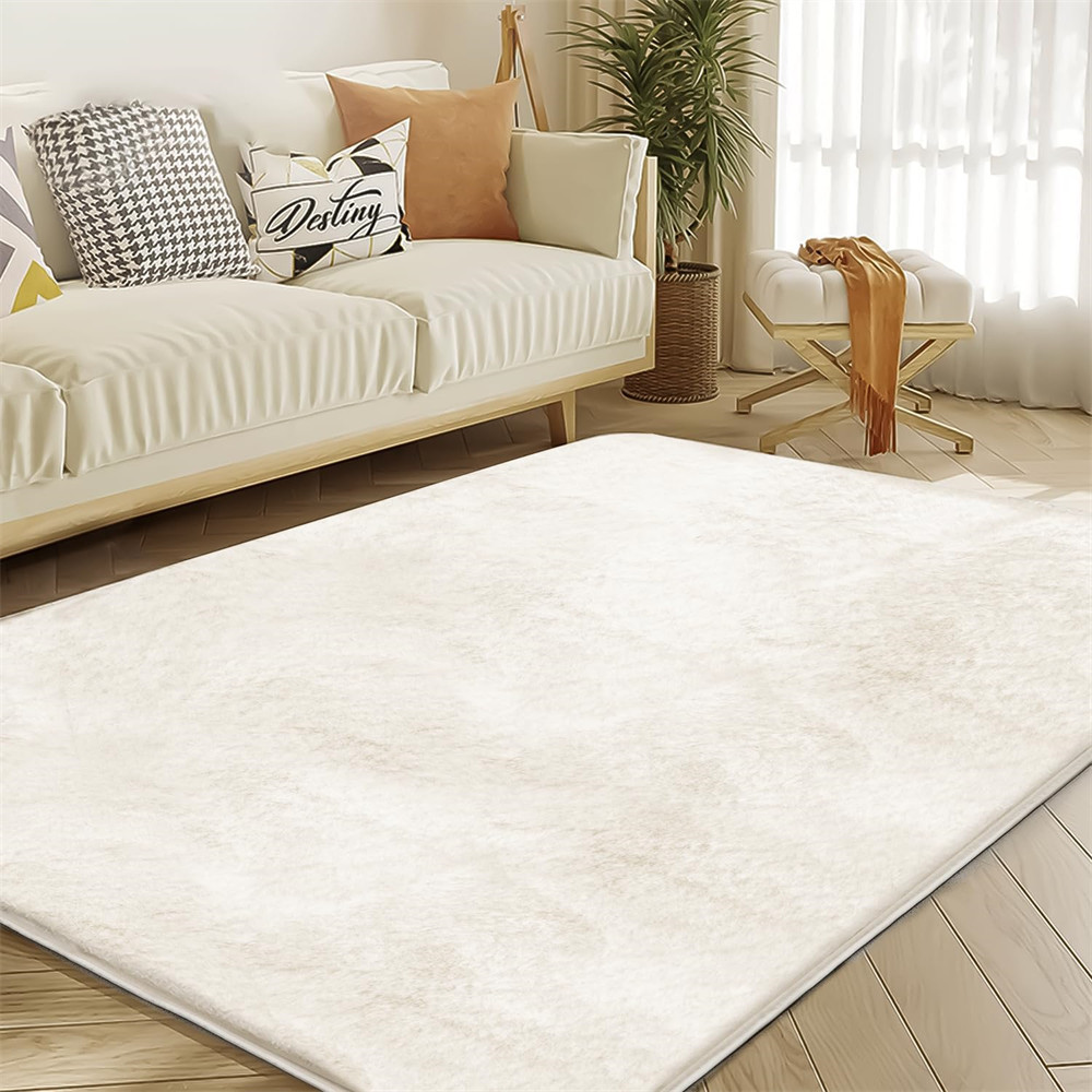 Faux Rabbit Fur Carpets Super Soft Non-Slip Backing (2)