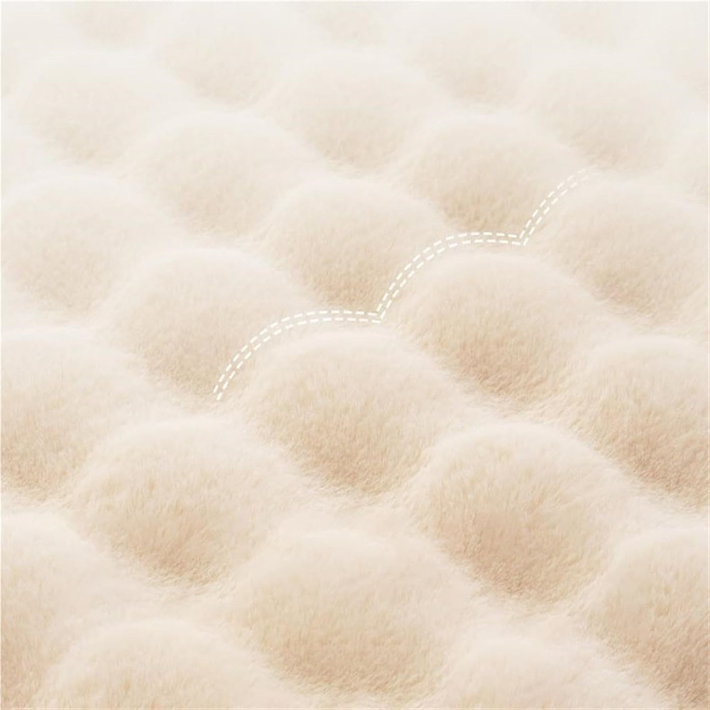 Bubble Faux Rabbit Fur Carpets Simplicity Solid Co03